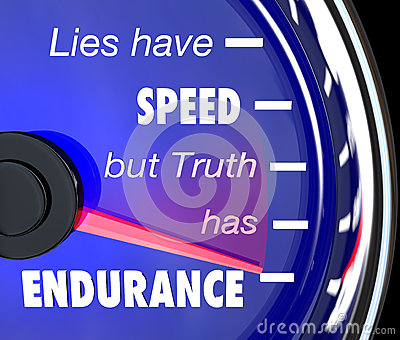 Lies Have Speed Truth Has Endurance Speedometer Stock Photo   Image