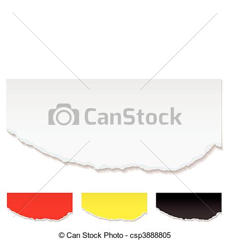 Clipart Vector Of White Paper Torn Edge   White Paper With Torn Edge