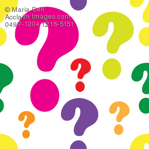 Colorful Question Marks   Royalty Free Clipart Picture