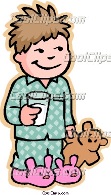 Going To Bed Clipart Boy Going To Bed With Teddy Bear Coolclips