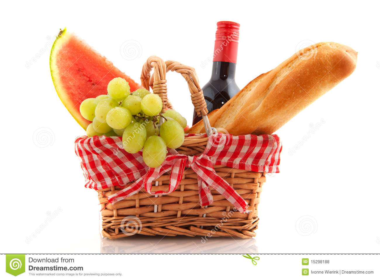 Picnic Basket With Food Clip Art Picnic Basket With Food