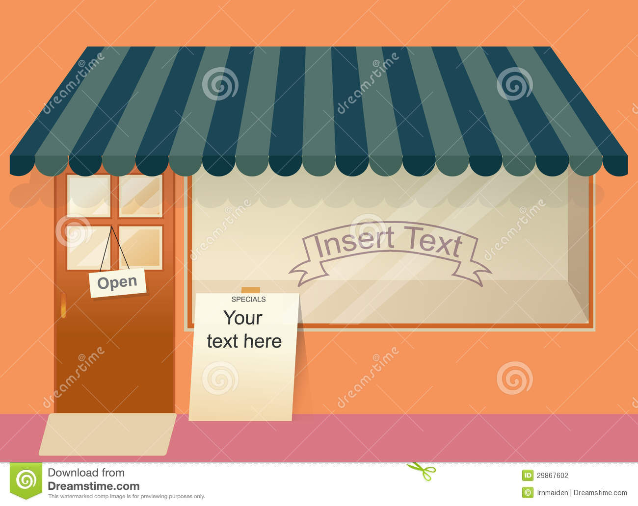 Shop With Empty Window Template Stock Photography   Image  29867602