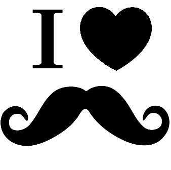 Pick Color I Love Heart Mustache Logo Decal Vinyl Sticker Car Iphone
