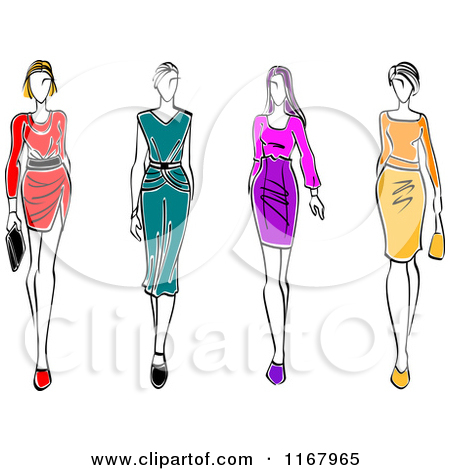Royalty Free  Rf  Illustrations   Clipart Of Fashion Models  1