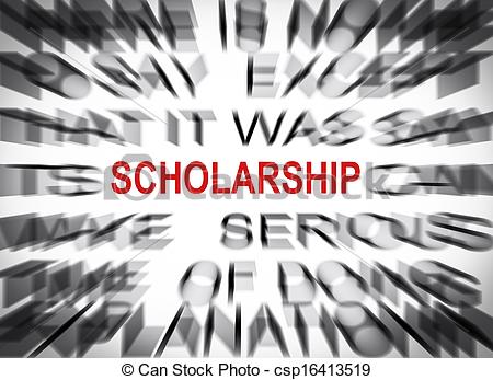 Stock Illustration   Blured Text With Focus On Scholarship   Stock