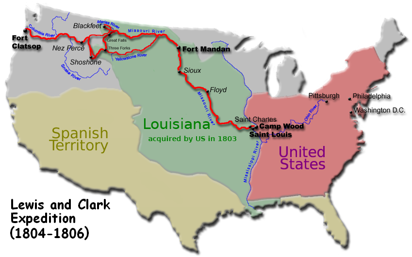 Description Carte Lewis Clark Expedition En Png