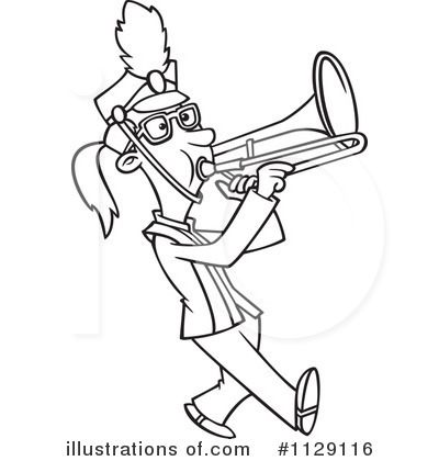 Marching Band Instruments Border Clipart