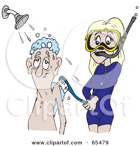 Royalty Free  Rf  Clipart Illustration Of A Pretty Woman In Snorkel
