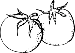 Tomatoes Black And White Clip Art At Clker Com   Vector Clip Art    