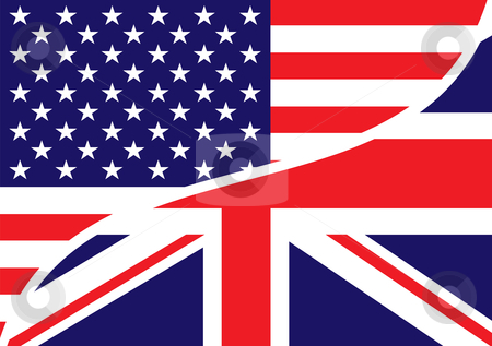 Usa British Flag Stock Vector Clipart Combined Usa And British Flags