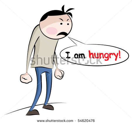 Hungry Person Cartoon Angry Hungry Person   Stock