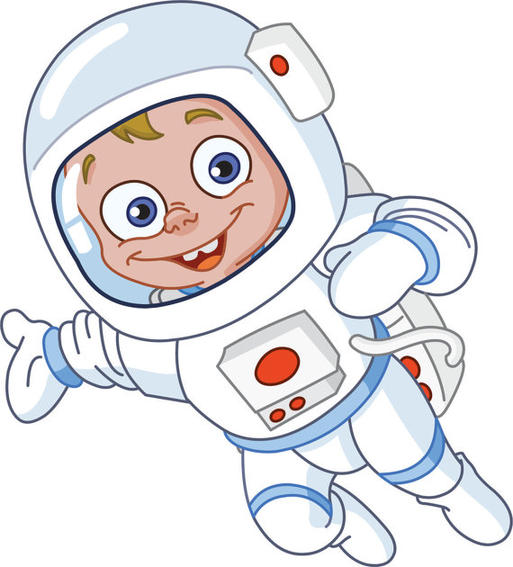 Preschool Animated Cartoon Space Astronaut Kids Boys Girls Picture Art