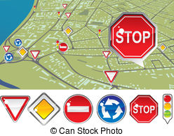Traffic Regulations   Signs Priority To Regulate The Order