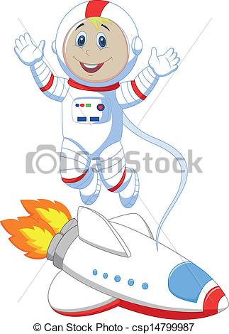 Vector Of Cute Astronaut Cartoon   Vector Illustration Of Cute