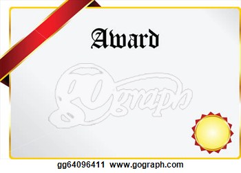 With Golden Ribbon Isolated On White  Clipart Drawing Gg64096411