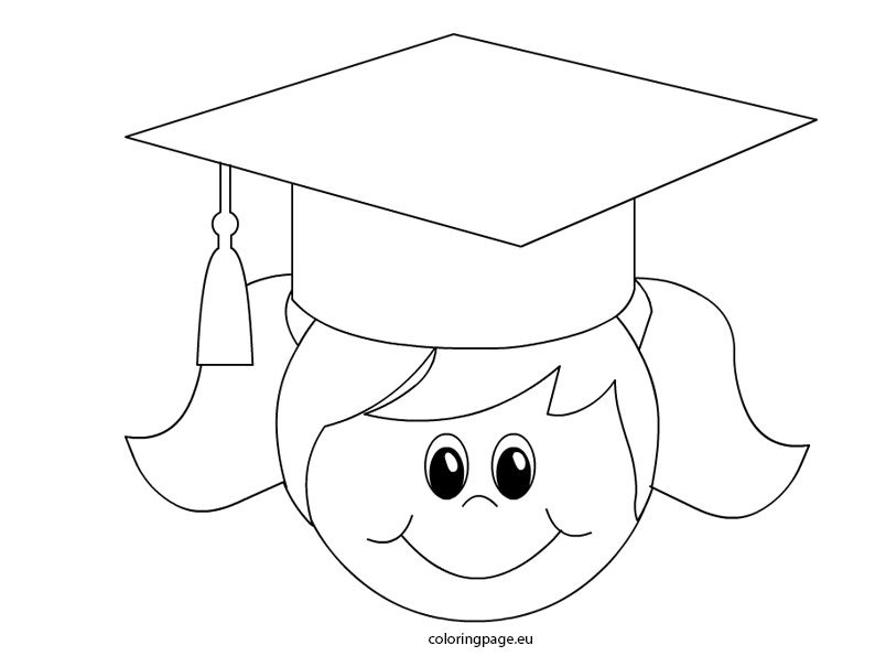 Graduation Girl   Coloring Page