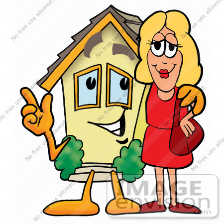 Art Graphic Of A Yellow Residential House Cartoon Character Clipart