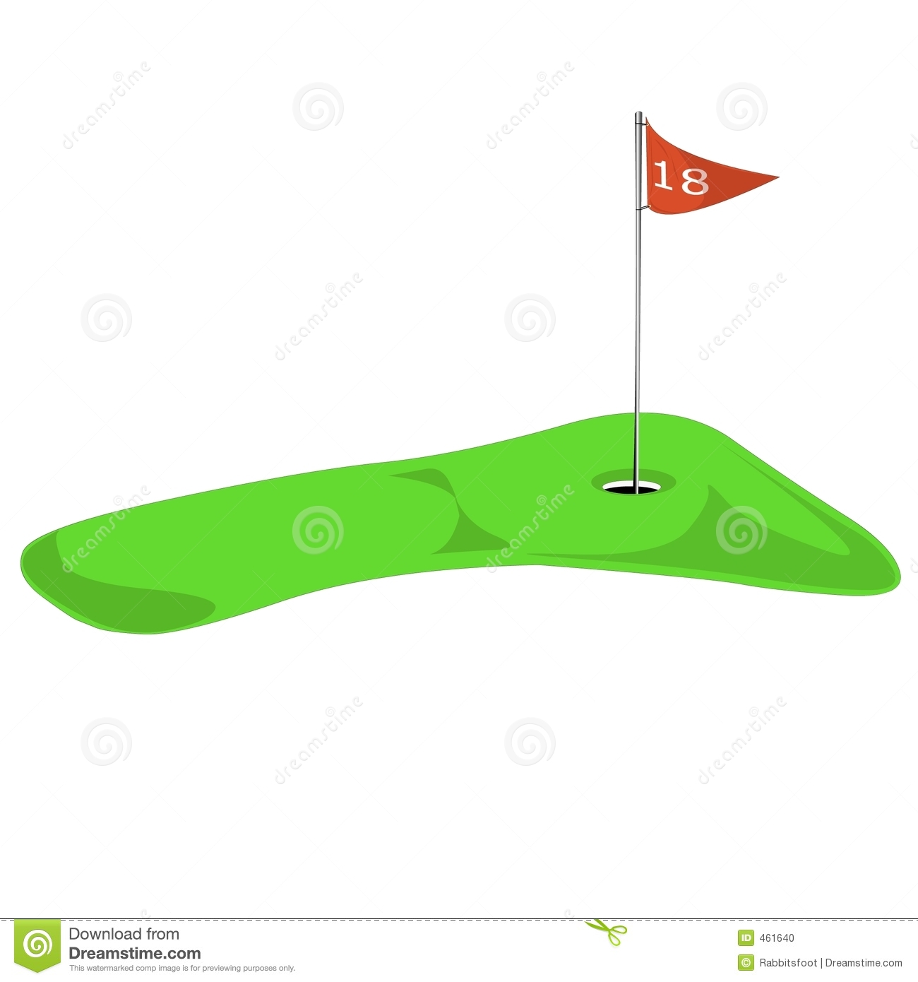 Golf Green Clip Art Golf Image 18th Hole 461640 Jpg