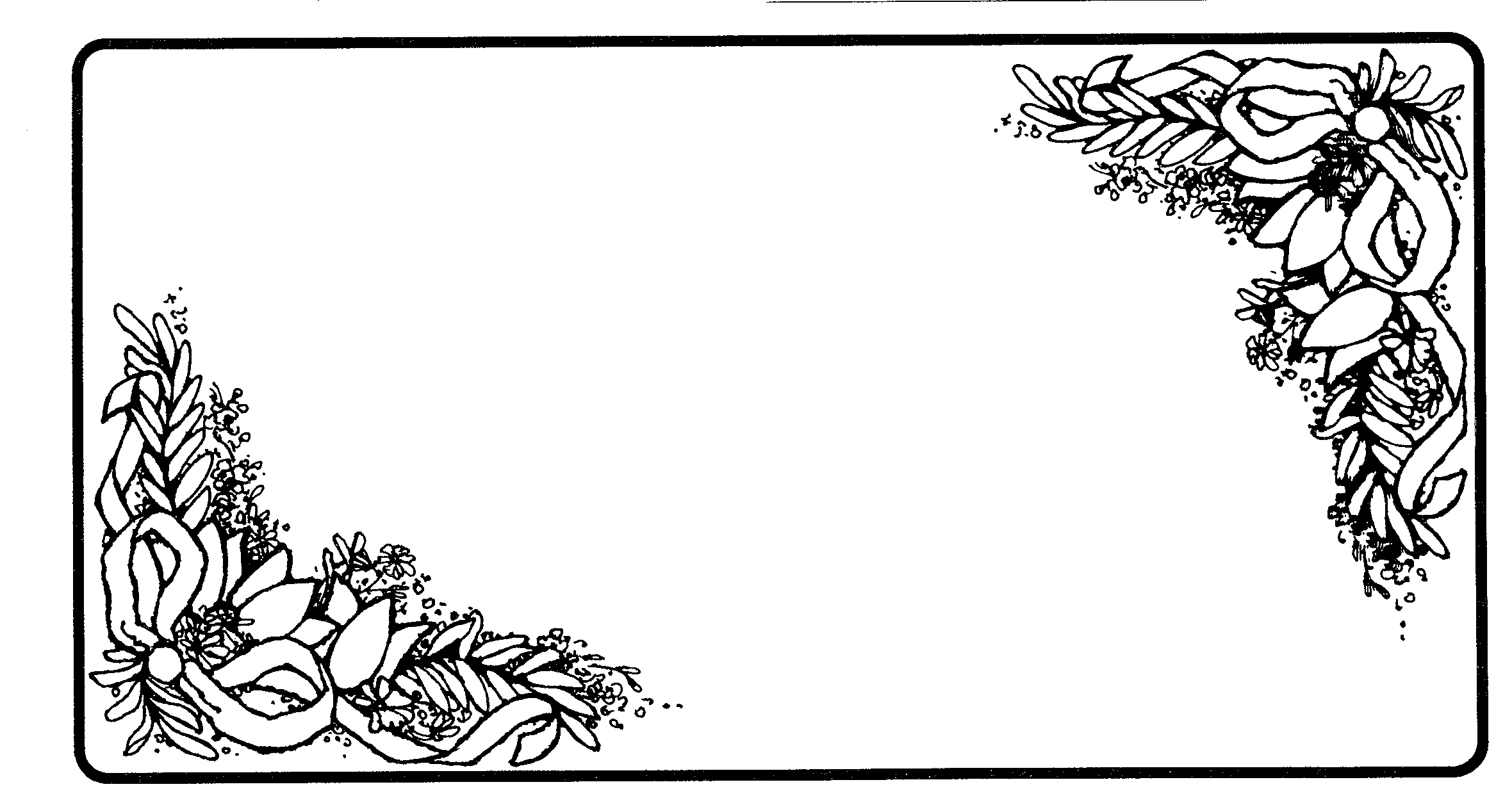 Black And White Flower Border   Cliparts Co