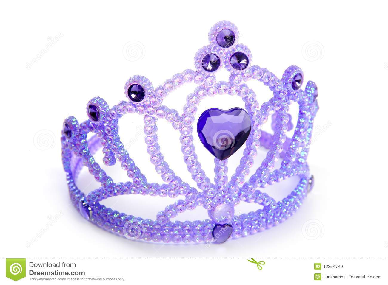 Children Purple Blue Crown With Plastic Gem Royalty Free Stock Images