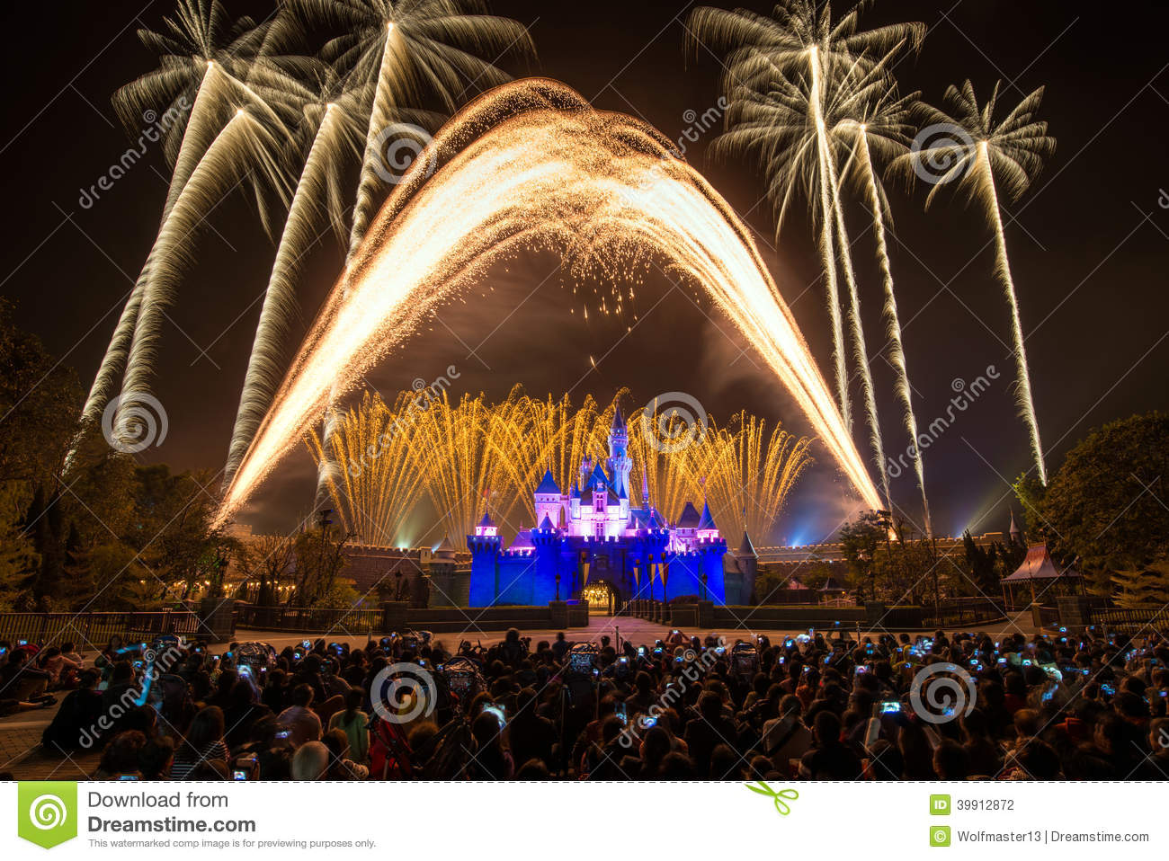 Feb 28 2014 Fireworks Show At Hong Kong Disneyland On Feb 28 2014