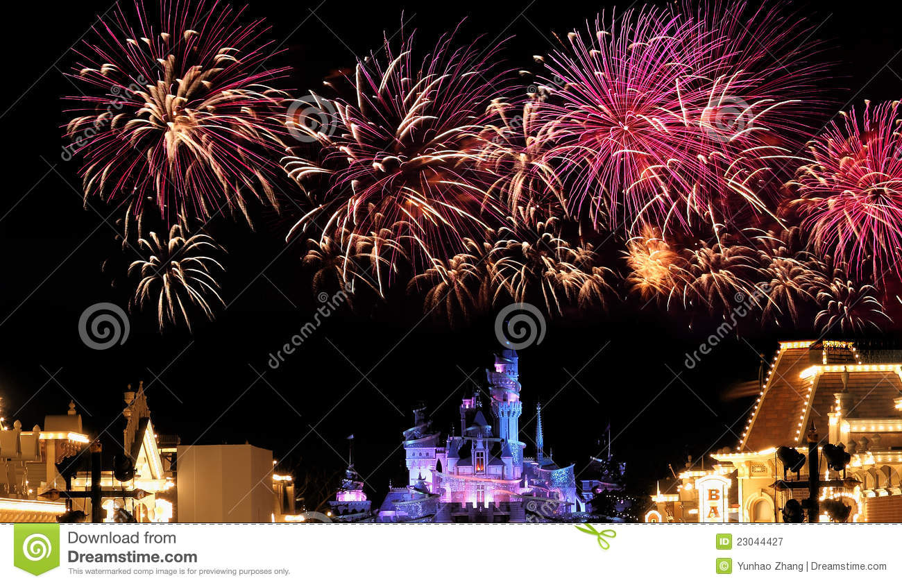 Hong Kong Disneyland Fireworks Editorial Photography   Image  23044427
