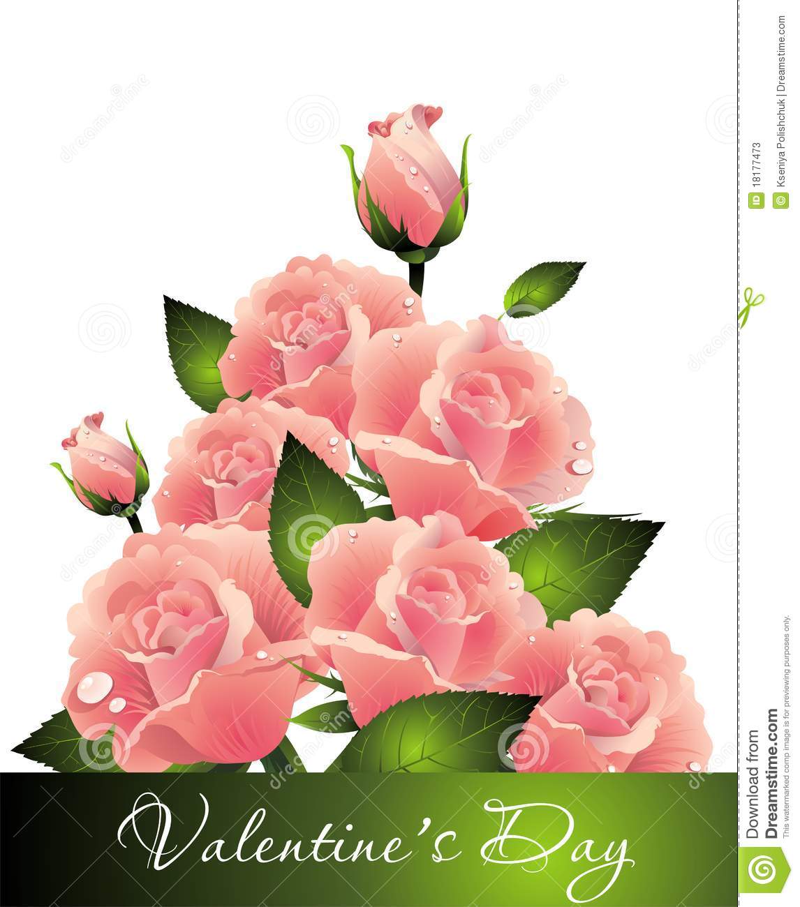 Bouquet Of Roses For Valentine S Day Stock Photos   Image  18177473