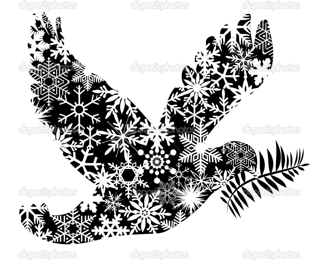 Christmas Peace Dove Silhouette   Stock Photo   Jpldesigns  7152582