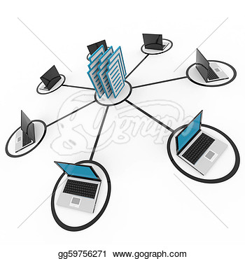 Computer Network Clipart Abstract Computer Network With