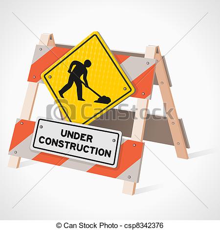 Highway Construction Clipart Under Construction Road Sign