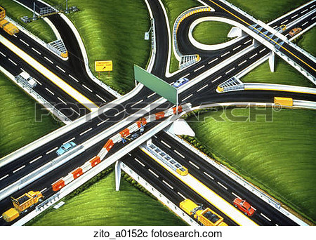 Stock Illustration   Highway Construction  Fotosearch   Search Clipart