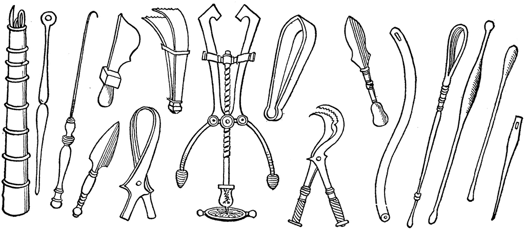 Surgical Instruments From Pompeii   Clipart Etc