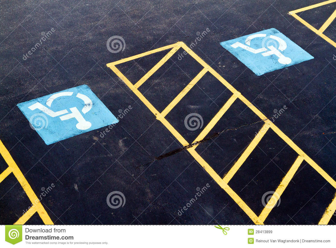 Two Handicapped Parking Spots Royalty Free Stock Images   Image