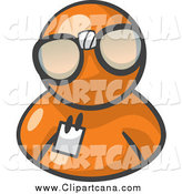 Art Of An Orange Man Wearing Nerdy Glasses Avatar By Leo Blanchette