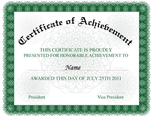 Certificate Of Achievement Vector Illustration Clip Arts Clip Art