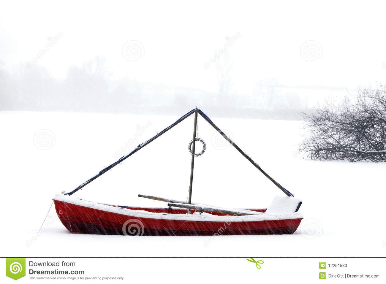 Red Canoe Stock Photo   Image  12251530
