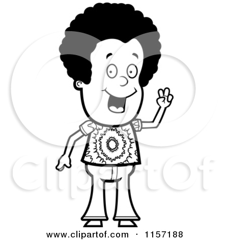Royalty Free  Rf  Clipart Illustration Of A Blond Hippie Guy Holding A