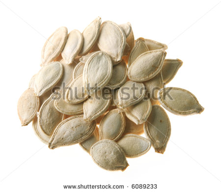 Pumpkin Seed Detail Isolated On White Background Stock Photo 6089233    