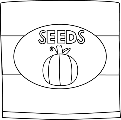     Pumpkin Seed Packet Clip Art   Black And White Pumpkin Seed Packet