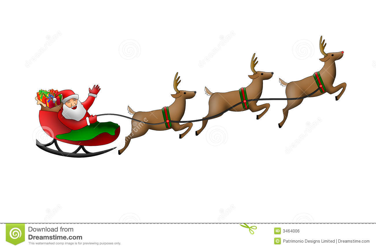 Santa Claus In His Sleigh Royalty Free Stock Image   Image  3464006