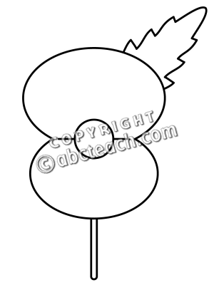 Clip Art  Poppy Graphic 2 B W   Preview 1