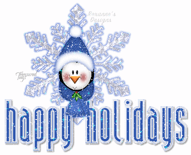 Photo  006 Happy Holidays Animated Penguin Rm   Christmas Snags Album