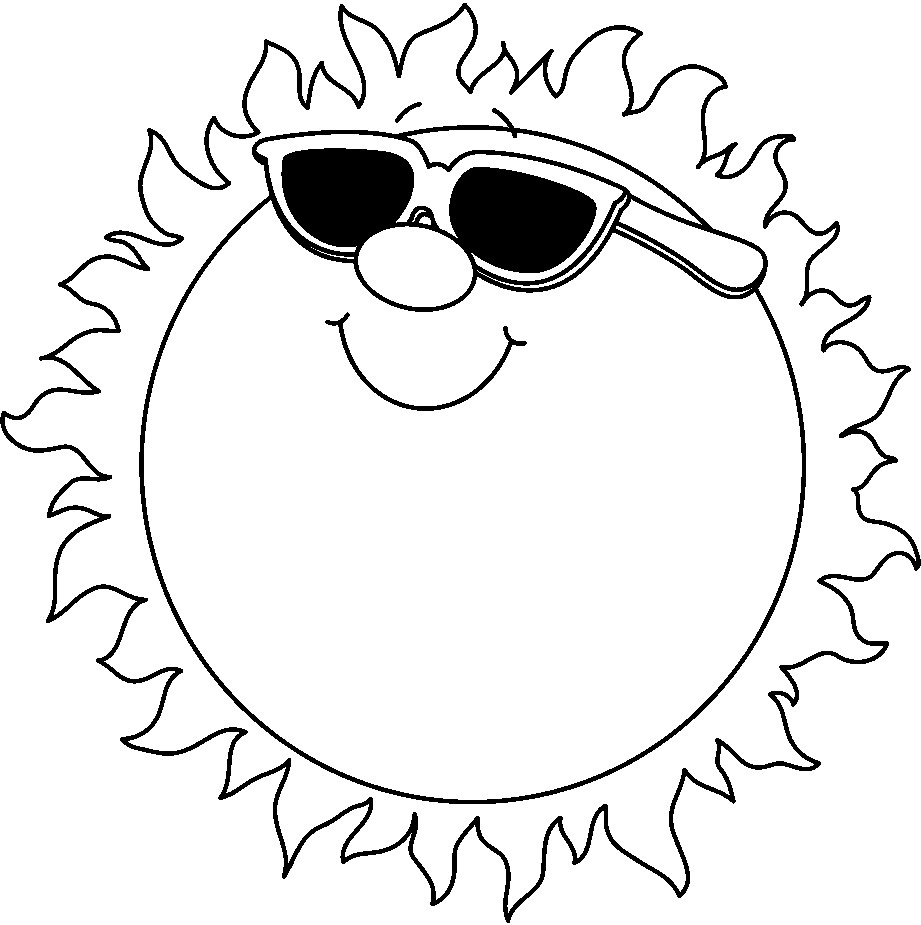 Clipart Of Sun Black And White