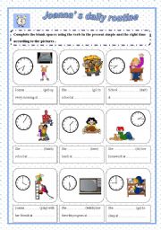 English Teaching Worksheets  Daily Routines