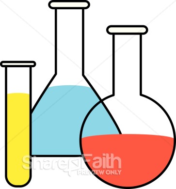 Flasks And Test Tubes Clipart   Christian Education Word Art