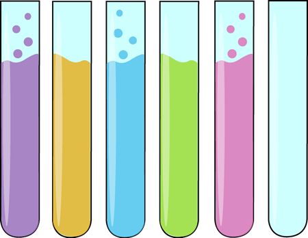 Of Science Test Tubes Clip Art Image   Row Of Glass Science Test Tubes