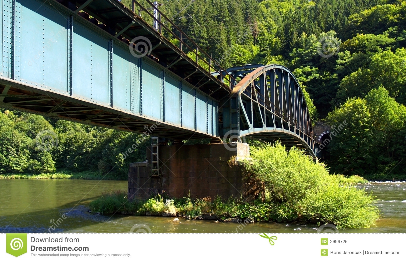 Railroad Bridge Over Water Royalty Free Stock Photo   Image  2996725