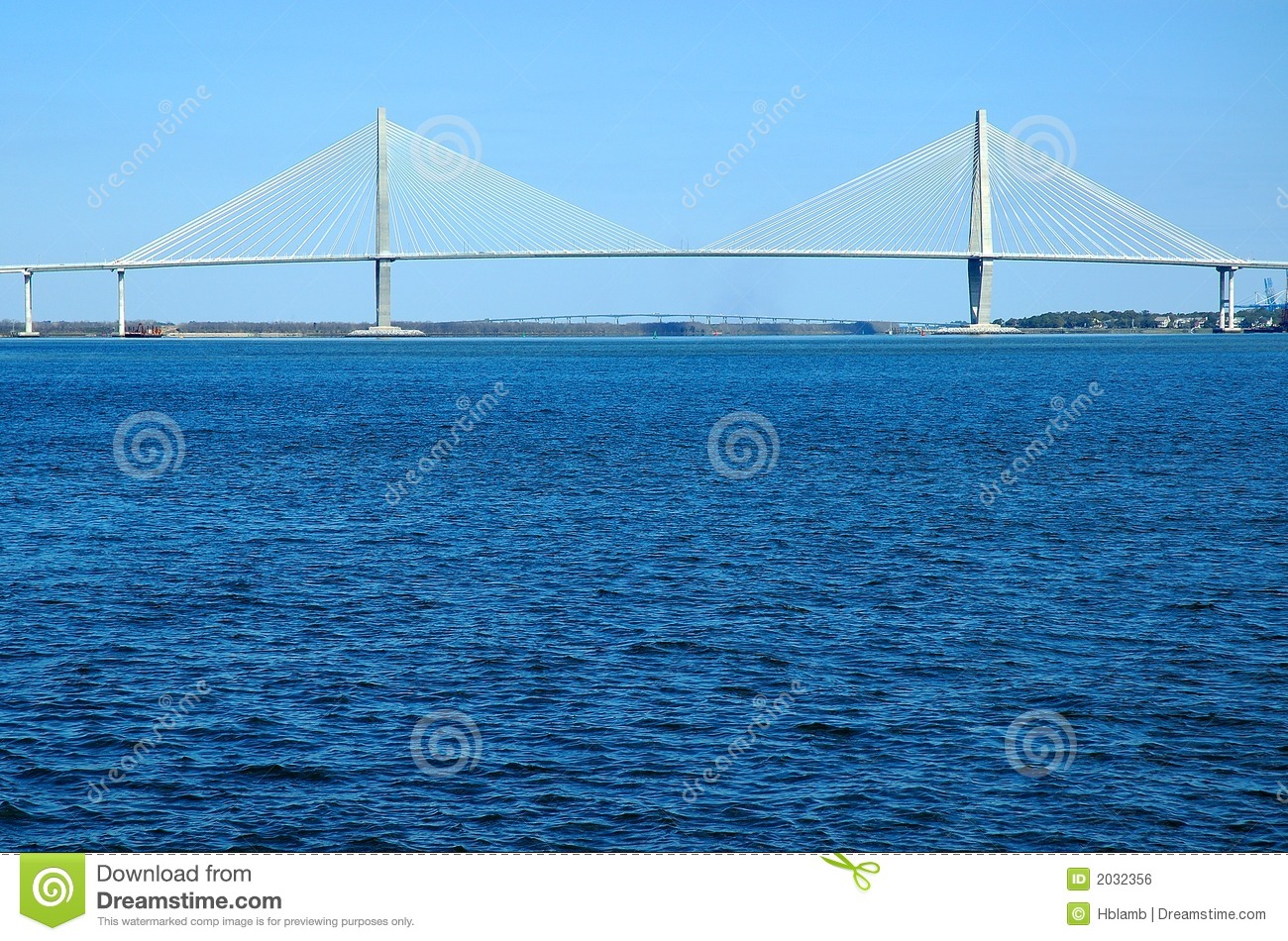 Suspension Bridge Over Water Royalty Free Stock Image   Image  2032356