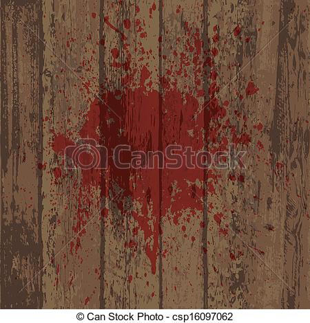 Clip Art Vector Of Bllood Stain   Wooden Wall Or Floor With Bllood