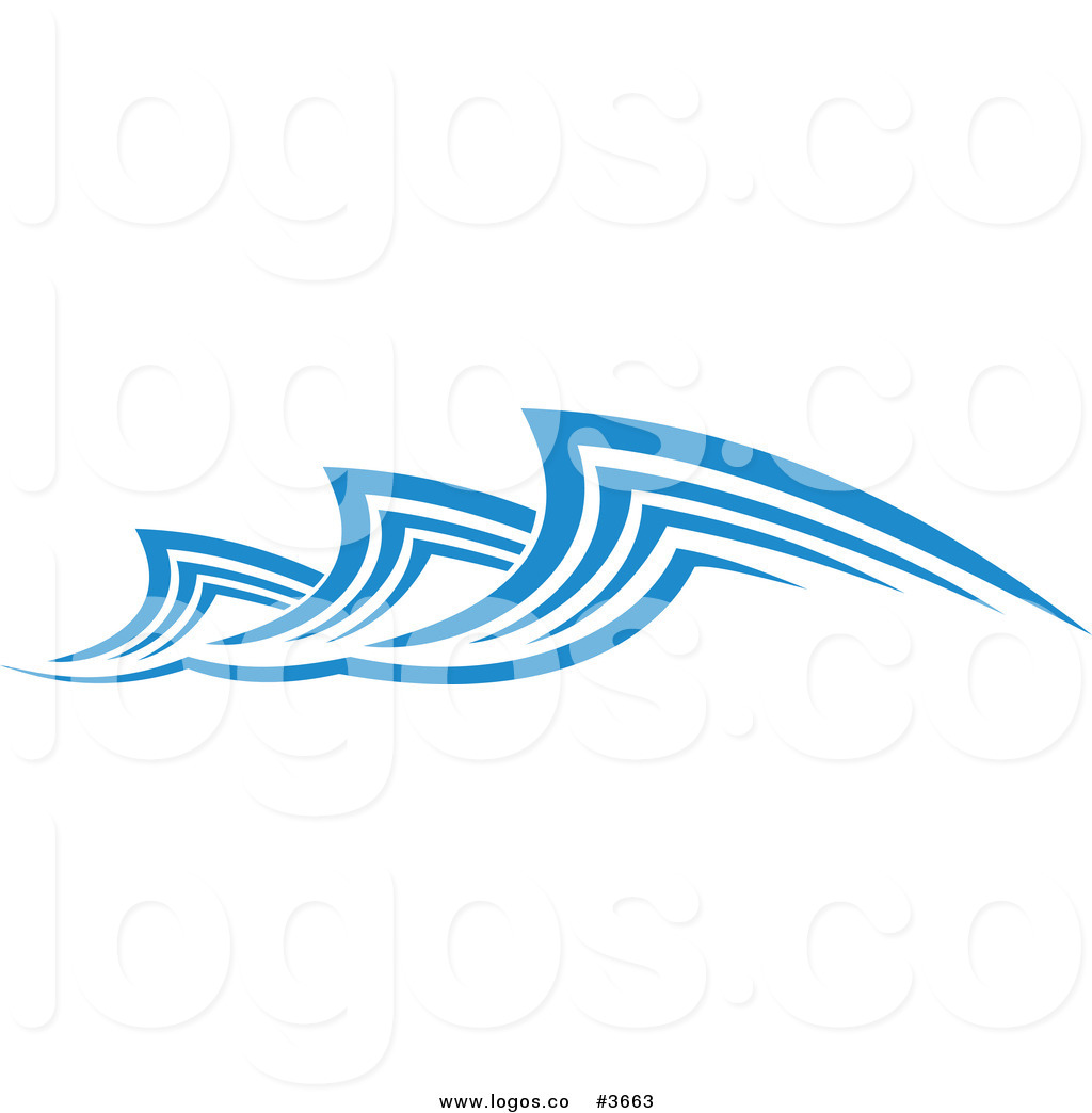 Royalty Free Clipart Illustration Of An Ocean Wave Design Logo  This
